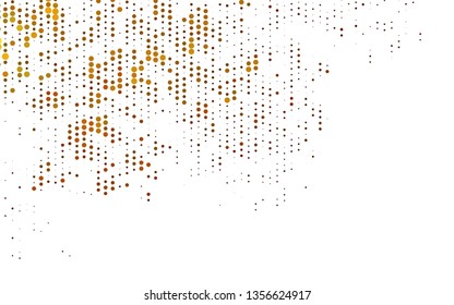 Light Orange vector backdrop with dots. Illustration with set of shining colorful abstract circles. Pattern for beautiful websites.