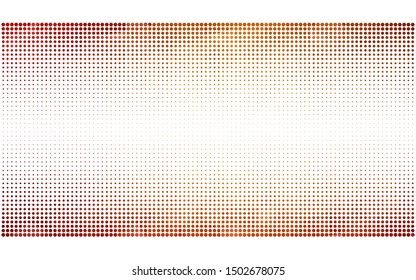 Light Orange vector  backdrop with dots. Blurred decorative design in abstract style with bubbles. Pattern for ads, leaflets.