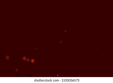 Light Orange vector backdrop with dots. Blurred decorative design in abstract style with bubbles. Pattern for ads, leaflets.