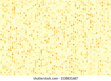 Light Orange vector backdrop with dots. Modern abstract illustration with colorful water drops. New template for your brand book.