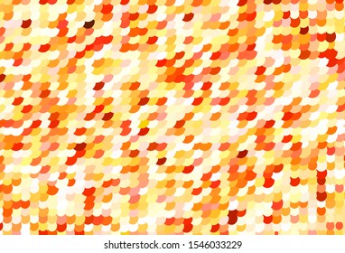 Light Orange vector backdrop with dots. Modern abstract illustration with colorful water drops. Pattern for textures of wallpapers.
