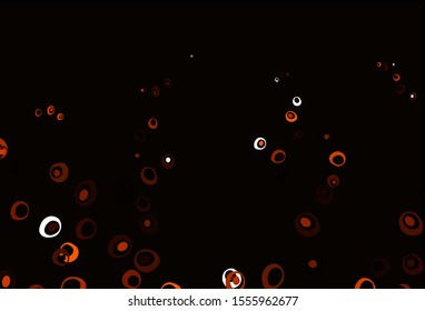 Light Orange vector backdrop with dots. Blurred bubbles on abstract background with colorful gradient. Completely new template for your brand book.
