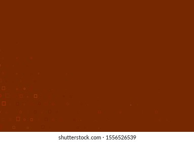 Light Orange vector backdrop with dots, spots, cubes. Illustration with set of shining colorful abstract circles, cubes. Pattern of water, rain drops.