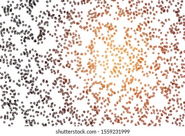 Light Orange vector backdrop with dots. Blurred decorative design in abstract style with bubbles. Design for business adverts.