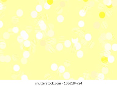 Light Orange vector backdrop with dots. Abstract illustration with colored bubbles in nature style. Pattern for ads, leaflets.