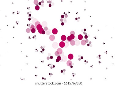 Light Orange vector backdrop with dots. Illustration with set of shining colorful abstract circles. New template for your brand book.