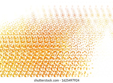 Light Orange vector backdrop with dots. Modern abstract illustration with colorful water drops. Pattern for ads, leaflets.