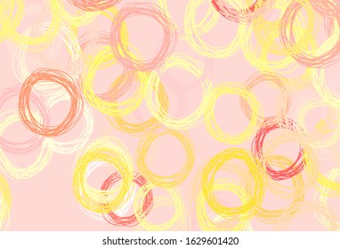 Light Orange vector backdrop with dots. Blurred decorative design in abstract style with bubbles. Pattern for textures of wallpapers.