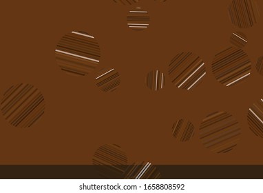 Light Orange vector backdrop with dots. Abstract illustration with colored bubbles in nature style. Pattern for beautiful websites.