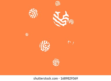Light Orange vector backdrop with dots. Glitter abstract illustration with blurred drops of rain. New template for your brand book.
