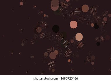 Light Orange vector backdrop with dots. Illustration with set of shining colorful abstract circles. Pattern for ads, leaflets.