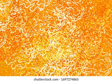 Light Orange vector backdrop with dots, lines. Circles, lines with colorful gradient on abstract background. Pattern for beautiful websites.