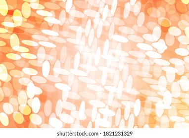 Light Orange vector backdrop with dots. Illustration with set of shining colorful abstract circles. Pattern for beautiful websites.