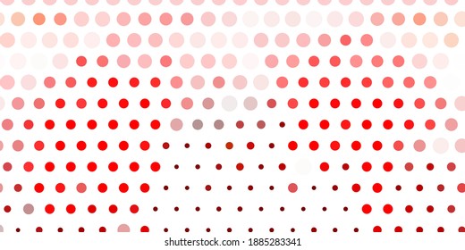 Light orange vector backdrop with dots. Colorful illustration with gradient dots in nature style. Pattern for wallpapers, curtains.