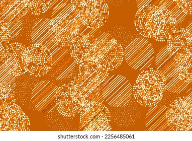 Light Orange vector backdrop with dots. Beautiful colored illustration with blurred circles in nature style. Pattern for textures of wallpapers.