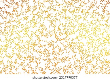 Light Orange vector backdrop with dots. Beautiful colored illustration with blurred circles in nature style. Design for posters, banners.