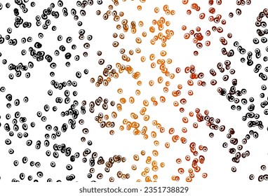 Light Orange vector backdrop with dots. Modern abstract illustration with colorful water drops. Pattern of water, rain drops.