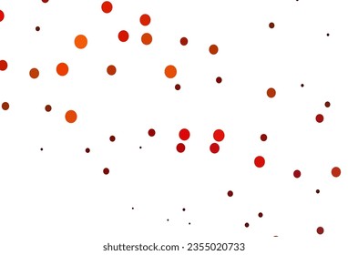Light Orange vector backdrop with dots. Blurred decorative design in abstract style with bubbles. Pattern for beautiful websites.
