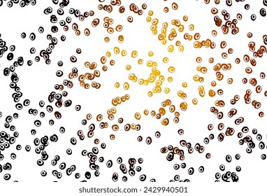 Light Orange vector backdrop with dots. Blurred decorative design in abstract style with bubbles. Pattern for ads, leaflets.