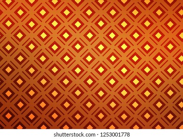Light Orange vector backdrop with lines, cubes. Colorful decorative design in simple style with lines, rhombuses. Best design for your ad, poster, banner.