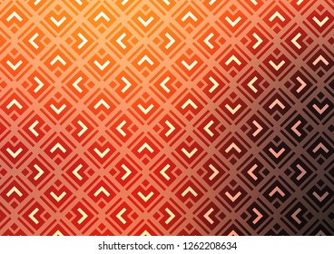 Light Orange vector backdrop with lines, cubes. Shining colorful illustration with lines, rectangles. Pattern for websites, landing pages.