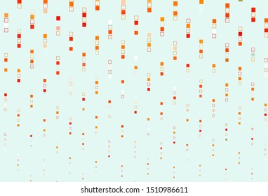 Light Orange vector backdrop with lines, rectangles. Glitter abstract illustration with rectangular shapes. Best design for your ad, poster, banner.