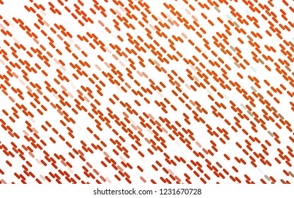 Light Orange vector backdrop with long lines. Shining illustration with lines on abstract template. Best design for your ad, poster, banner.
