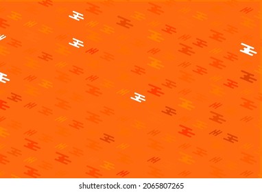 Light Orange vector backdrop with long lines. Glitter abstract illustration with colored sticks. Pattern for websites, landing pages.