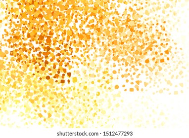 Light Orange vector backdrop with memphis shapes. Modern abstract illustration with colorful random forms. Elegant design for wallpapers.