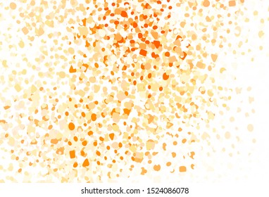 Light Orange vector backdrop with memphis shapes. Modern abstract illustration with colorful random forms. Elegant design for wallpapers.