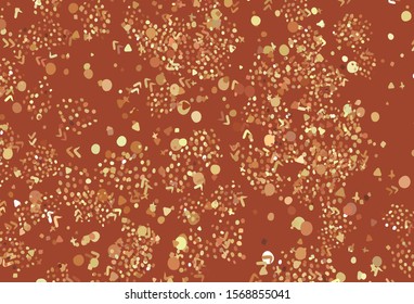 Light Orange vector backdrop with memphis shapes. Modern abstract illustration with colorful random forms. Background for a cell phone.