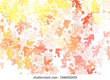Light Orange vector backdrop with memphis shapes. Illustration with colorful gradient shapes in abstract style. Background for a cell phone.