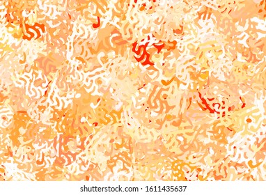 Light Orange vector backdrop with memphis shapes. Modern abstract illustration with colorful random forms. Elegant design for wallpapers.