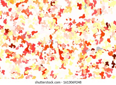 Light Orange vector backdrop with memphis shapes. Decorative design in abstract style with random forms. Background for a cell phone.