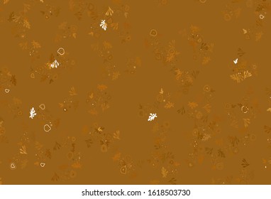 Light Orange vector backdrop with memphis shapes. Simple colorful illustration with abstract gradient shapes. Best smart design for your business.