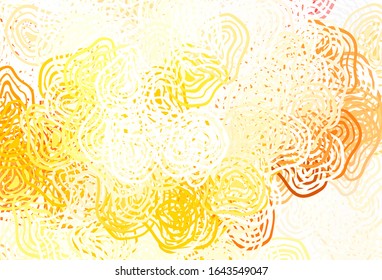 Light Orange vector backdrop with memphis shapes. Illustration with colorful gradient shapes in abstract style. Background for a cell phone.