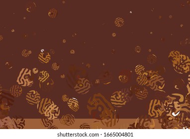 Light Orange vector backdrop with memphis shapes. Simple colorful illustration with abstract gradient shapes. Simple design for your web site.