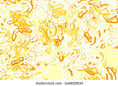 Light Orange vector backdrop with memphis shapes. Modern abstract illustration with colorful random forms. Background for a cell phone.
