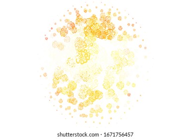 Light Orange vector backdrop with memphis shapes. Decorative design in abstract style with random forms. Simple design for your web site.