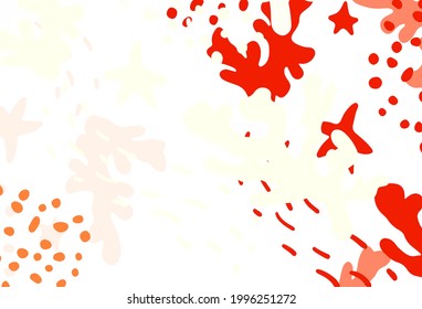 Light Orange vector backdrop with memphis shapes. Modern abstract illustration with colorful random forms. Background for a cell phone.