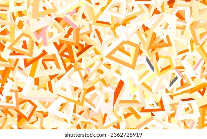 Light Orange vector backdrop with memphis shapes. Colorful chaotic forms with gradient in modern style. Background for a cell phone.