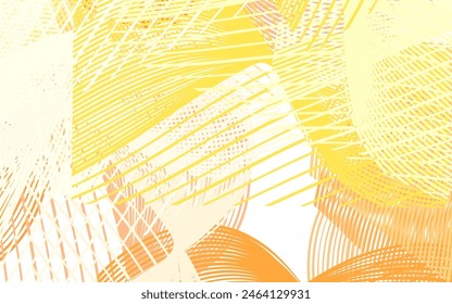 Light Orange vector backdrop with memphis shapes. Illustration with colorful gradient shapes in abstract style. Elegant design for wallpapers.