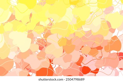Light Orange vector backdrop with memphis shapes. Decorative design in abstract style with random forms. Best smart design for your business.