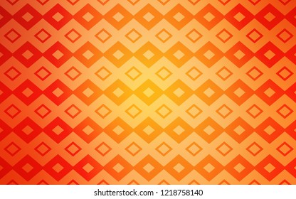 Light Orange vector backdrop with rhombus. Illustration with set of colorful rectangles. Pattern for commercials.