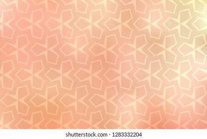 Light Orange vector backdrop with rhombus. Beautiful illustration with rectangles and squares. Pattern for commercials.