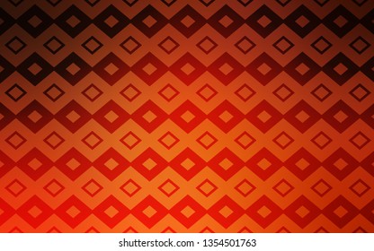 Light Orange vector backdrop with rhombus. Glitter abstract illustration with rectangular shapes. Modern template for your landing page.