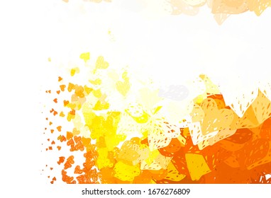 Light Orange vector backdrop with sweet hearts. Illustration with shapes of gradient hearts on blur backdrop. Design for celebrating of Valentine Day.