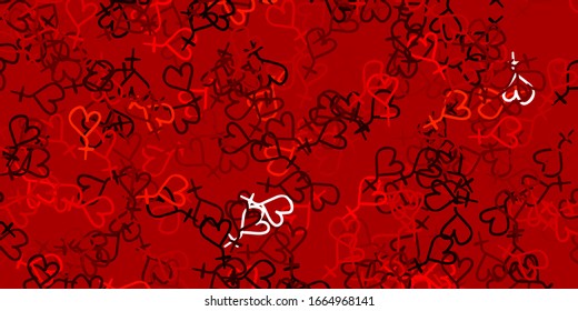 Light Orange vector backdrop with woman's power symbols. Abstract illustration with a depiction of women's power. Elegant design for wallpapers.