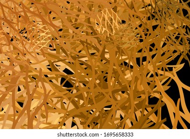 Light Orange vector backdrop with wry lines. A circumflex abstract illustration with gradient. The best colorful design for your business.