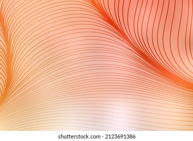 Light Orange vector backdrop with wry lines. A completely new colorful illustration in simple style. Simple template for your design.